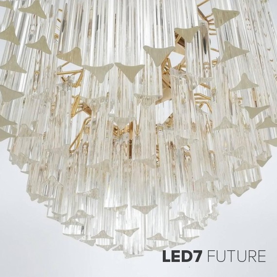 Loft Industry Modern - Falling Glass Chandelier